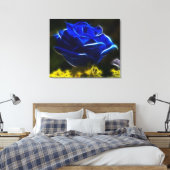 Prachtig blauw Roos Canvas Afdruk (Insitu (Slaapkamer))