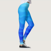 Prachtig Blauwe Lagune Golfpatroon Leggings (Rechts)