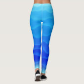 Prachtig Blauwe Lagune Golfpatroon Leggings (Achterkant)