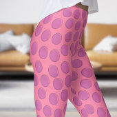 Prachtig Bleek Violet Pink Polka Dot Pattern Leggings