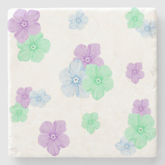 Prachtig Bloemen Phlox Patroon Kleur Potlood - Wit Stenen Onderzetter