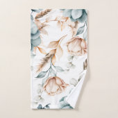 Prachtig bloemennaadloos patroon met bad handdoek (Handdoek)