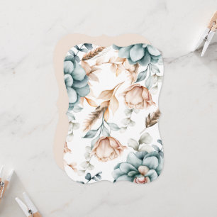 Prachtig bloemennaadloos patroon met kaart