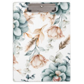 Prachtig bloemennaadloos patroon met klembord (Voorkant)