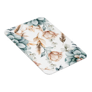 Prachtig bloemennaadloos patroon met  magneet