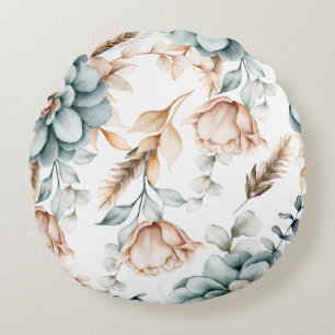 Prachtig bloemennaadloos patroon met rond kussen