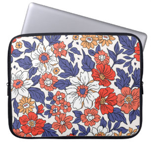 Prachtig  bloempatroon in kleine koninkrijken laptop sleeve