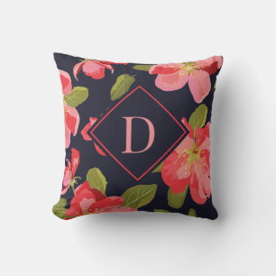 Prachtig bloempatroon Monogram Kussen