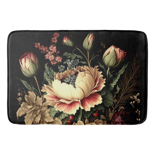 Prachtig  bloemstuk badmat (Voorkant)