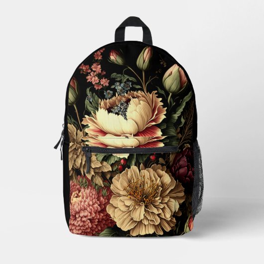 Prachtig  bloemstuk bedrukte rugzak (Voorkant)