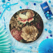 Prachtig  bloemstuk papieren bordje (Feest)