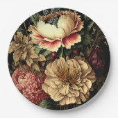 Prachtig  bloemstuk papieren bordje (Voorkant)