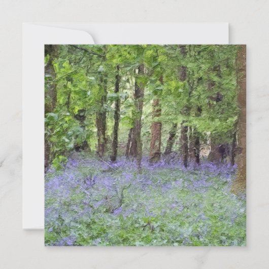 Prachtig Bluebell Wood Kaart (Voorkant)