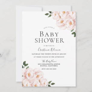 Prachtig Blush Pink Elegant Girl Baby shower Kaart
