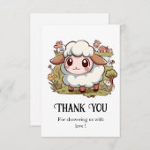 Prachtig boerenerf schaap Baby shower Bedankkaart (Voorkant / Achterkant)