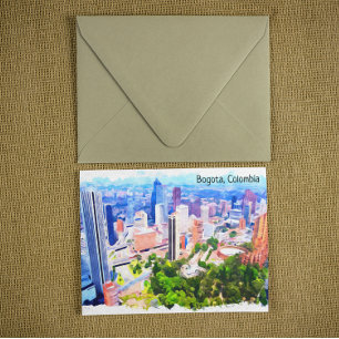 Prachtig Bogota Colombia City Panorama Uitzicht Briefkaart