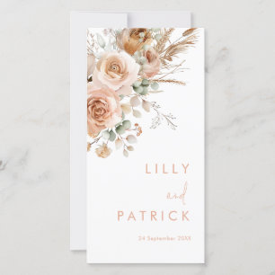 Prachtig Boho Floral huwelijksprogramma