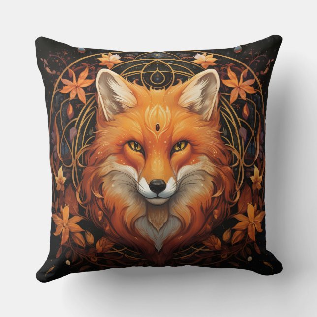 Prachtig Boho Fox accentkussen Kussen (Achterkant)