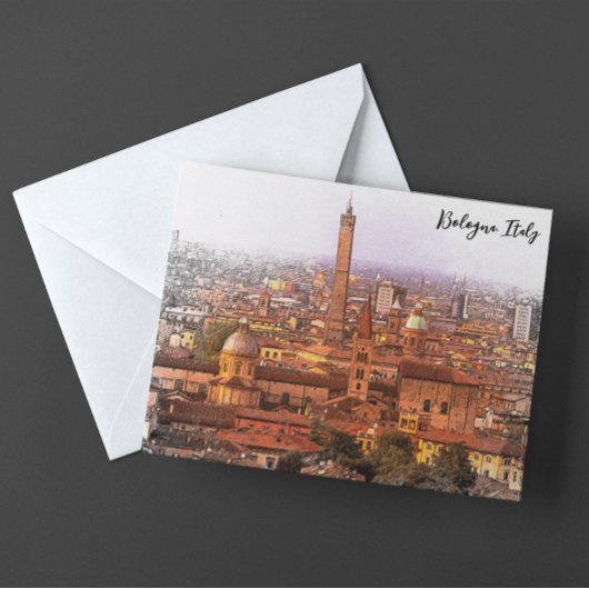 Prachtig Bologna Italië Panorama Uitzicht Briefkaart
