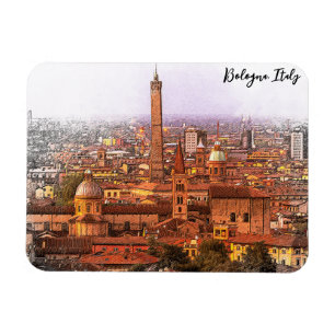 Prachtig Bologna Italië Panorama Uitzicht Magneet