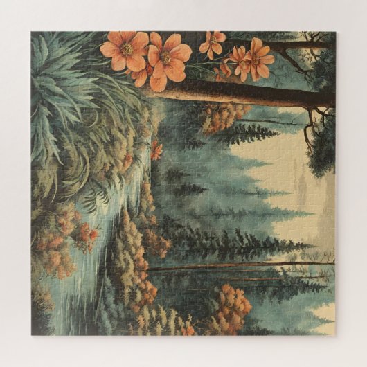 Prachtig bos rivierlandschap legpuzzel (Horizontaal)