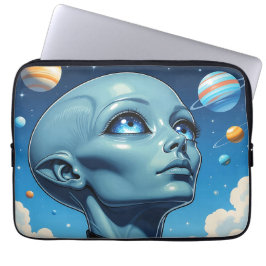 Prachtig buitenaards wezen laptop sleeve