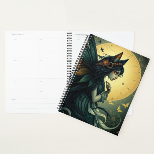 Prachtig Cat Fairy portret Planner (Display)
