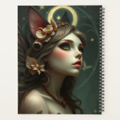 Prachtig Cat Fairy portret Planner (Achterkant)