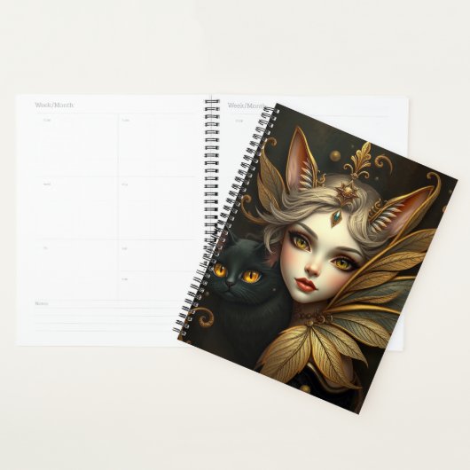 Prachtig Cat Fairy portret Planner (Display)