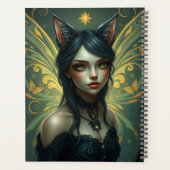 Prachtig Cat Fairy portret Planner (Achterkant)