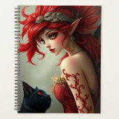 Prachtig Cat Fairy portret Planner (Voorkant)