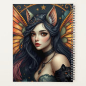 Prachtig Cat Fairy portret Planner (Achterkant)