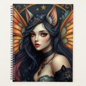 Prachtig Cat Fairy portret Planner (Voorkant)
