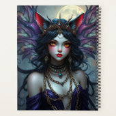 Prachtig Cat Fairy portret Planner (Achterkant)