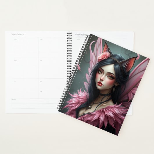 Prachtig Cat Fairy portret Planner (Display)