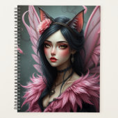 Prachtig Cat Fairy portret Planner (Voorkant)