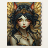 Prachtig Cat Fairy portret Planner (Achterkant)