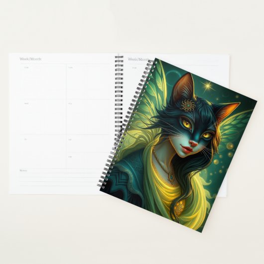 Prachtig Cat Fairy portret Planner (Display)