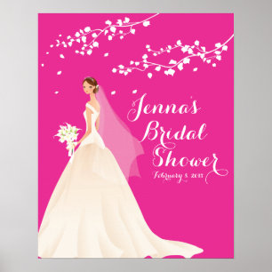Prachtig Chci Pink Bride Vrijgezellenfeest Poster