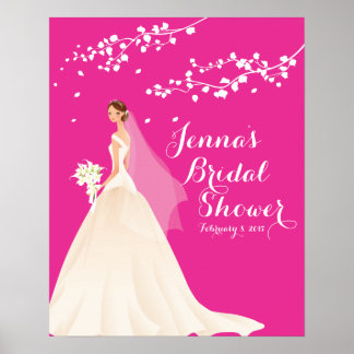 Prachtig Chci Pink Bride Vrijgezellenfeest Poster