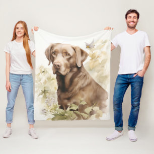 Prachtig Chocolade Lab Fleece Deken