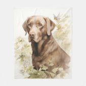 Prachtig Chocolade Lab Fleece Deken (Voorkant)