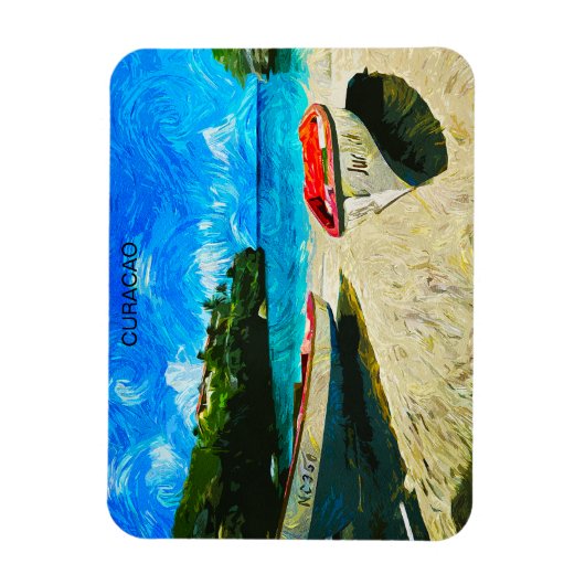 Prachtig Curacao tropisch eiland landschap Magneet (Verticaal)