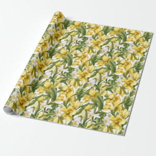 Prachtig daffodil patroon cadeaupapier