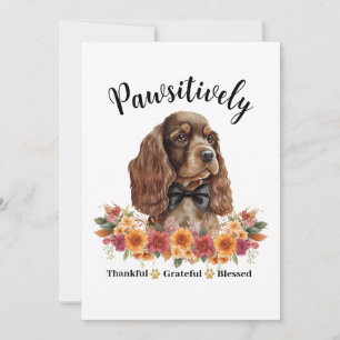 Prachtig Dankbare Gezegende Cute Hond Kaart