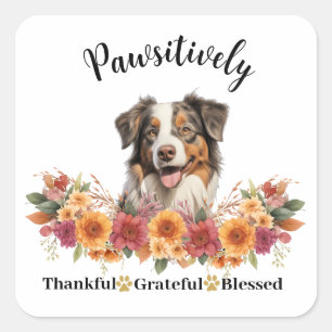 Prachtig Dankbare Gezegende Cute Hond Vierkante Sticker