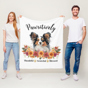Prachtig Dankbare Gezegende Moppige Hond Fleece Deken