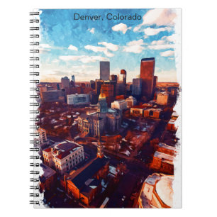 Prachtig Denver Colorado City Uitzicht Notitieboek