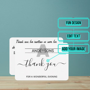 Prachtig diner bedankje bedankkaart