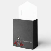 Prachtig donker gotisch bruiloft ontwerp. bedankdoosjes (Geopend)